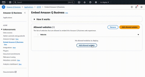 Add a generative AI experience to your website or web application with Amazon Q embedded