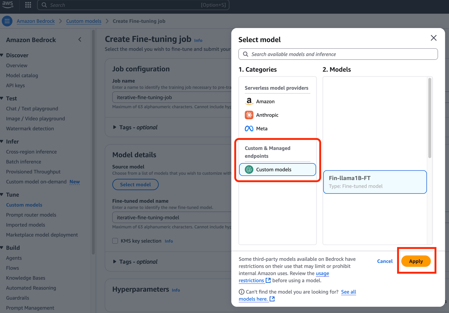 Iterative fine-tuning on Amazon Bedrock for strategic model improvement